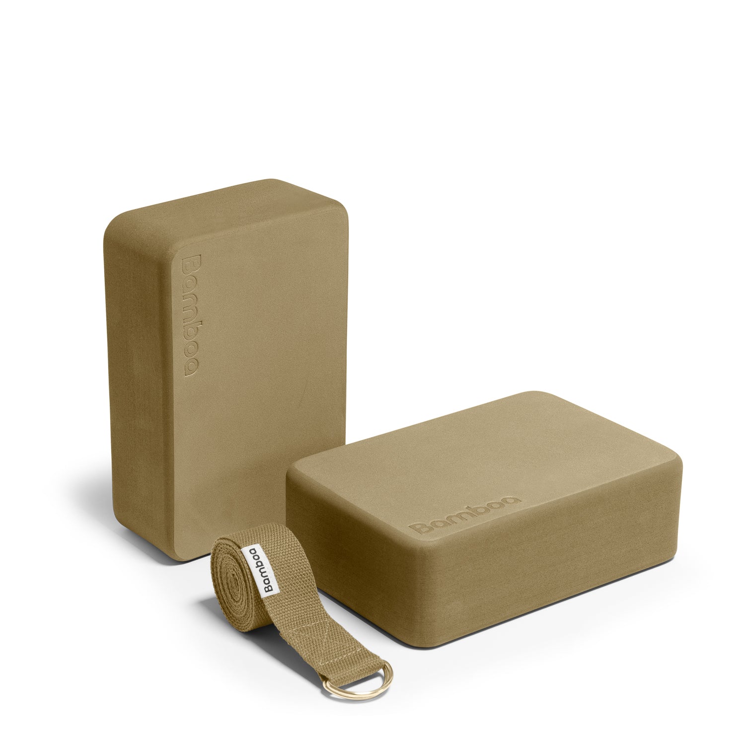 Bamboa Set de blocs de yoga Sable Beige Mousse