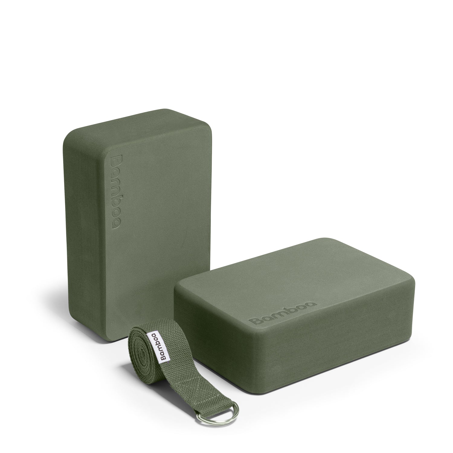 Bamboa Set de blocs de yoga mousse verte