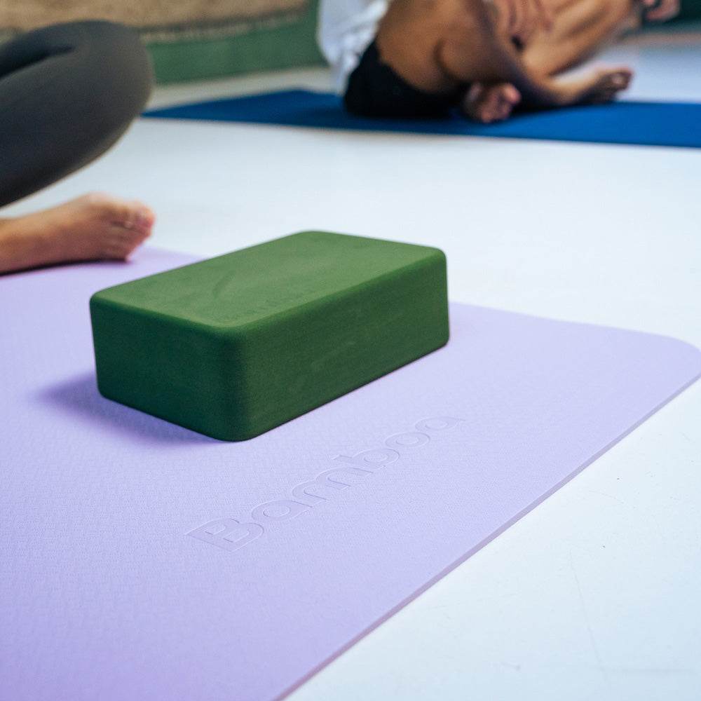 Bamboa Set de blocs de yoga mousse verte