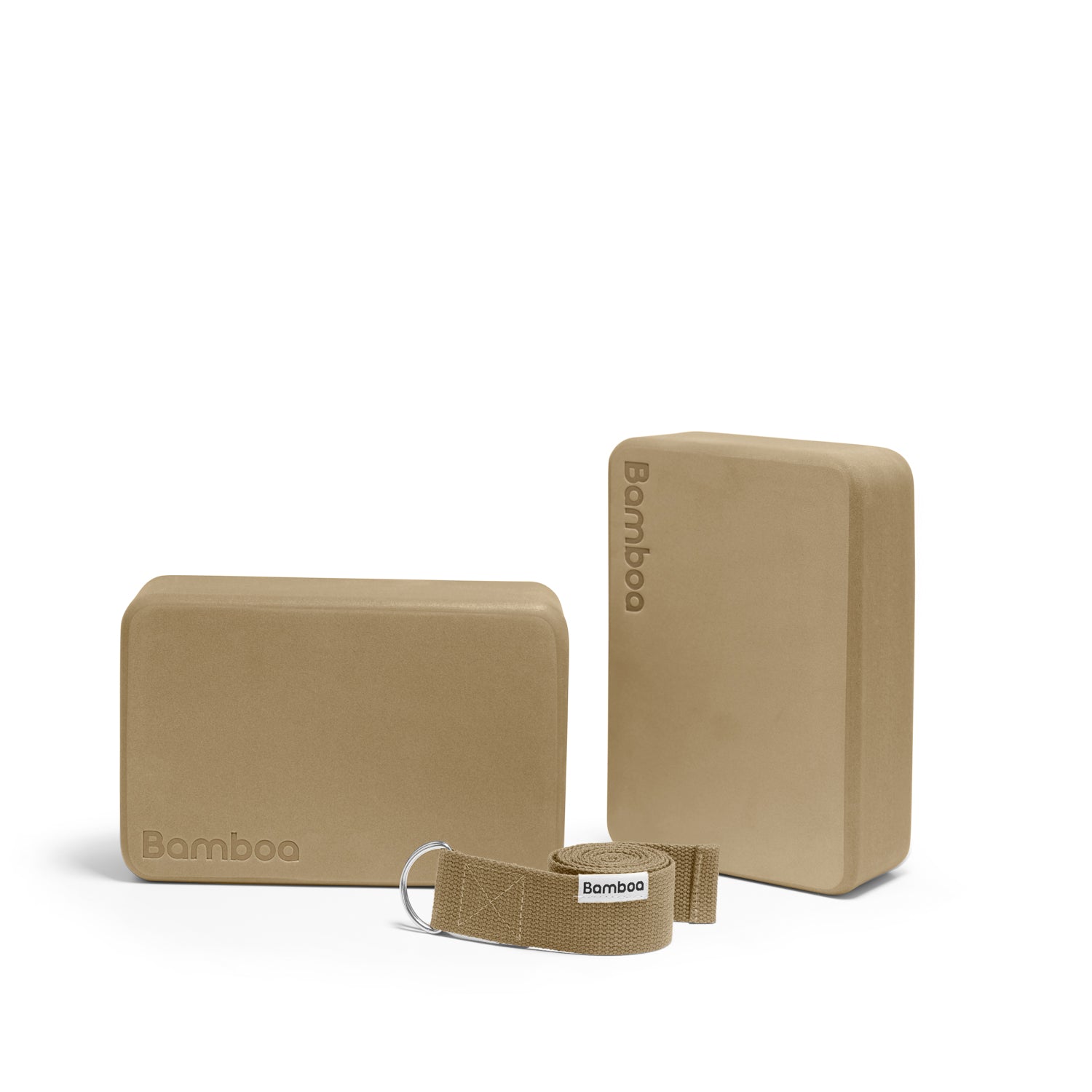 Bamboa Set de blocs de yoga Sable Beige Mousse