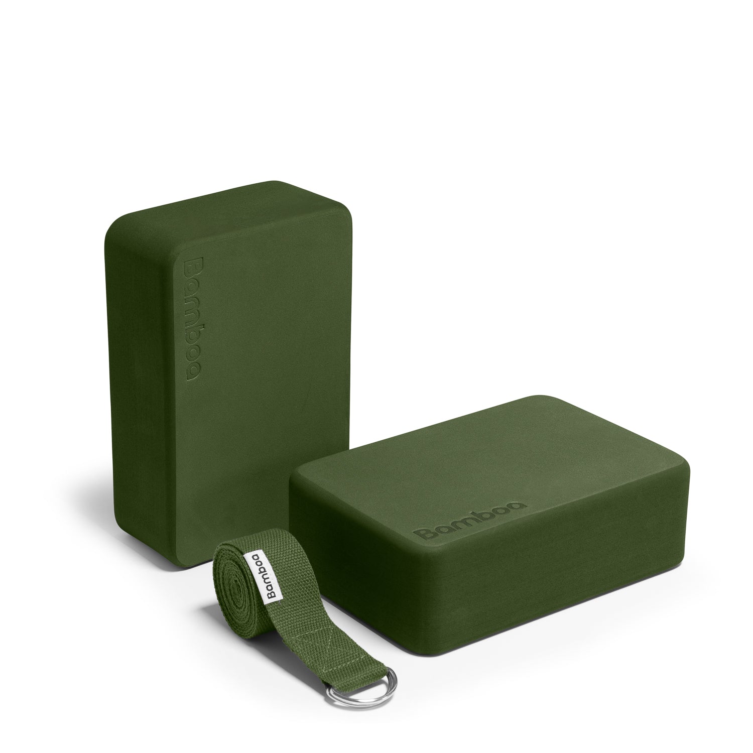 Bamboa Set de blocs de yoga mousse verte