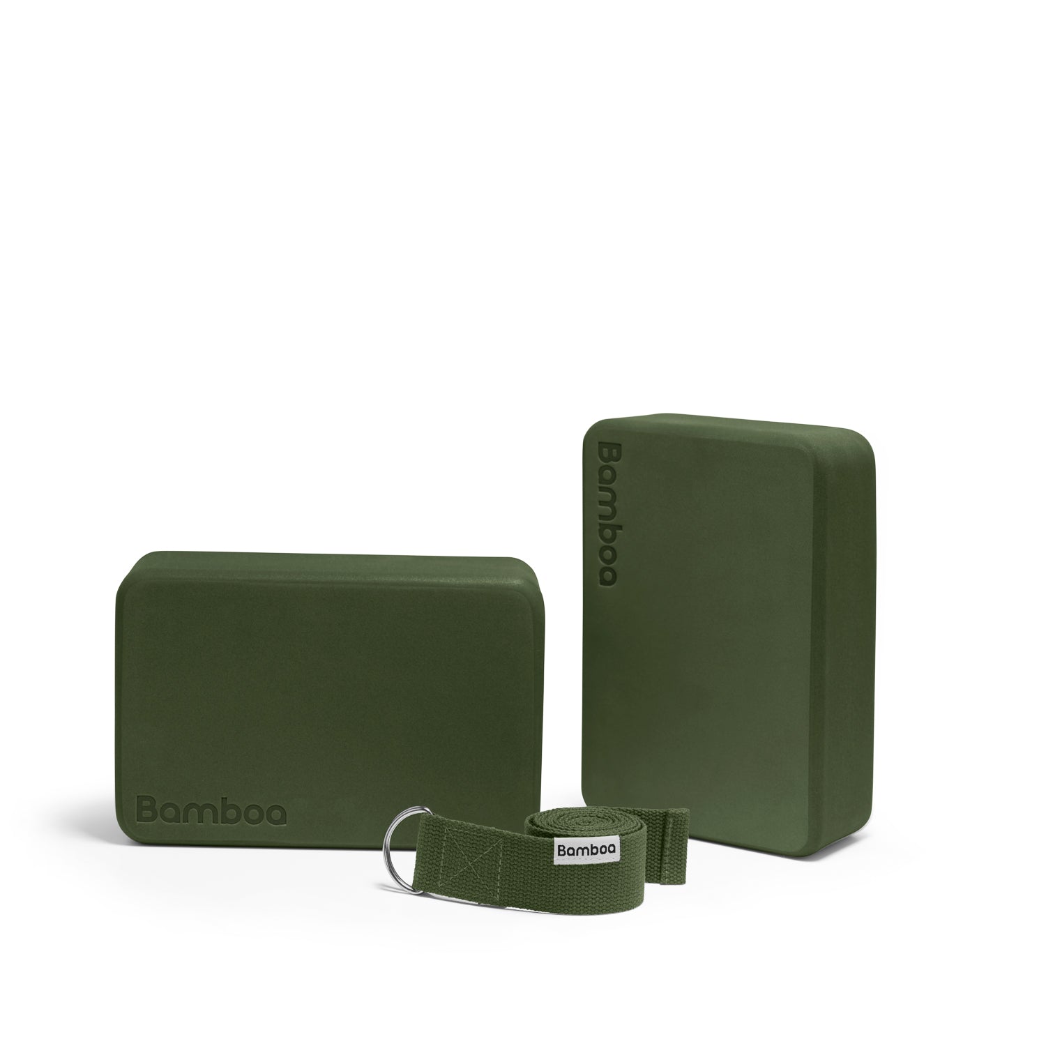 Bamboa Set de blocs de yoga mousse verte