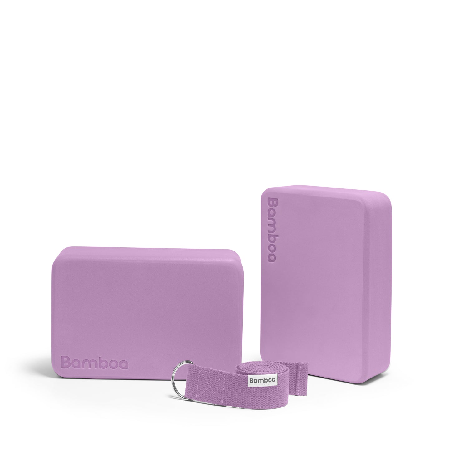 Bamboa Set de blocs de yoga mousse rose